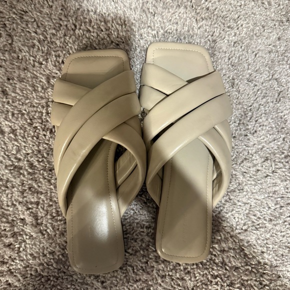 Anine Bing Leather Eve sandals in Ivory size W37 - Picture 1 of 1